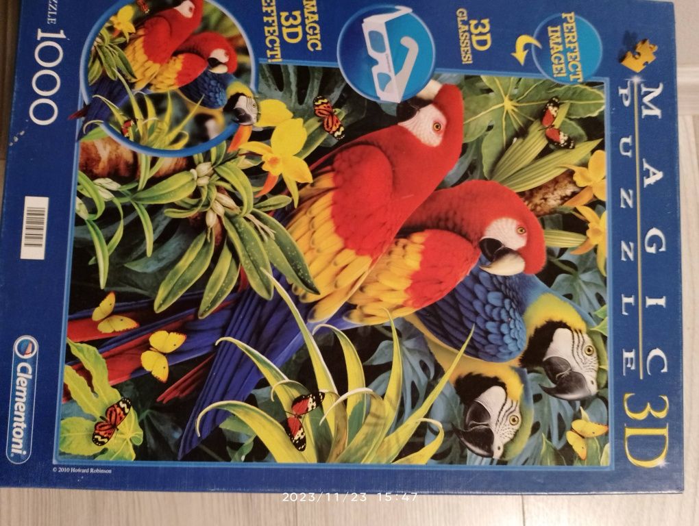 Puzzle 1000szt kolorowe papugi