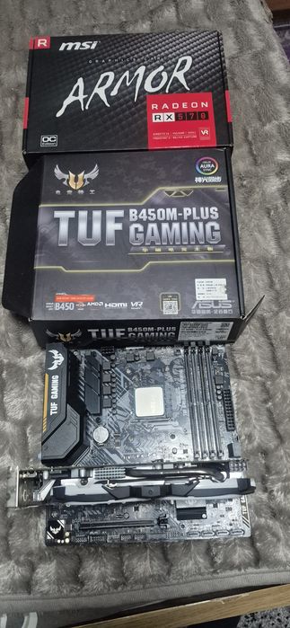 Материнська плата Аsus B450+raizen 52600+ RX570/ 8gв комплект.