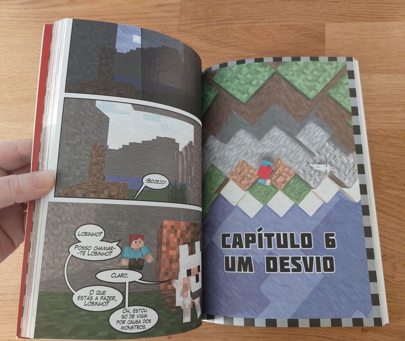 Livro Minecraft Em Busca da Maçã Dourada
