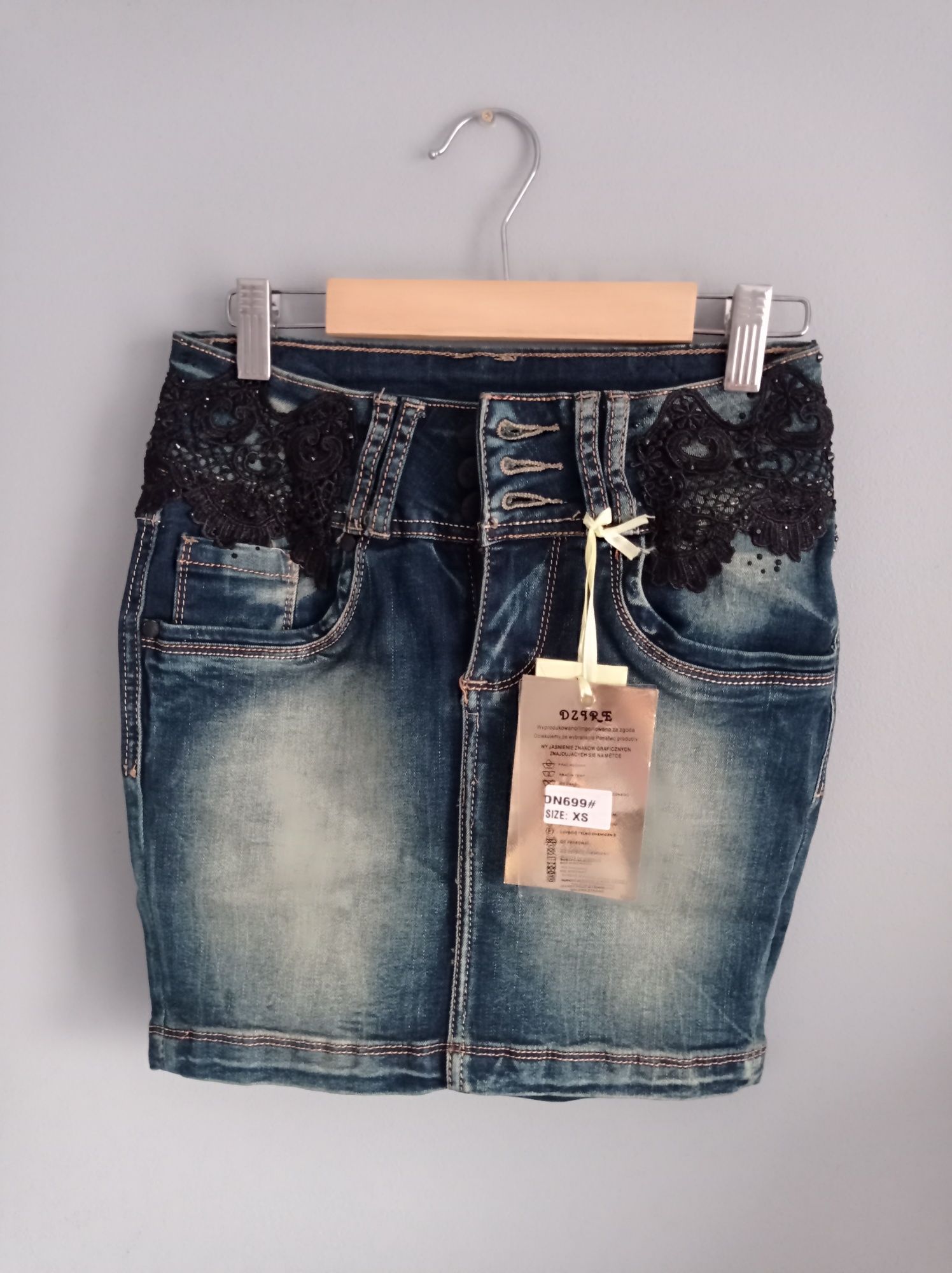 Spódnica jeans, rozm. XS