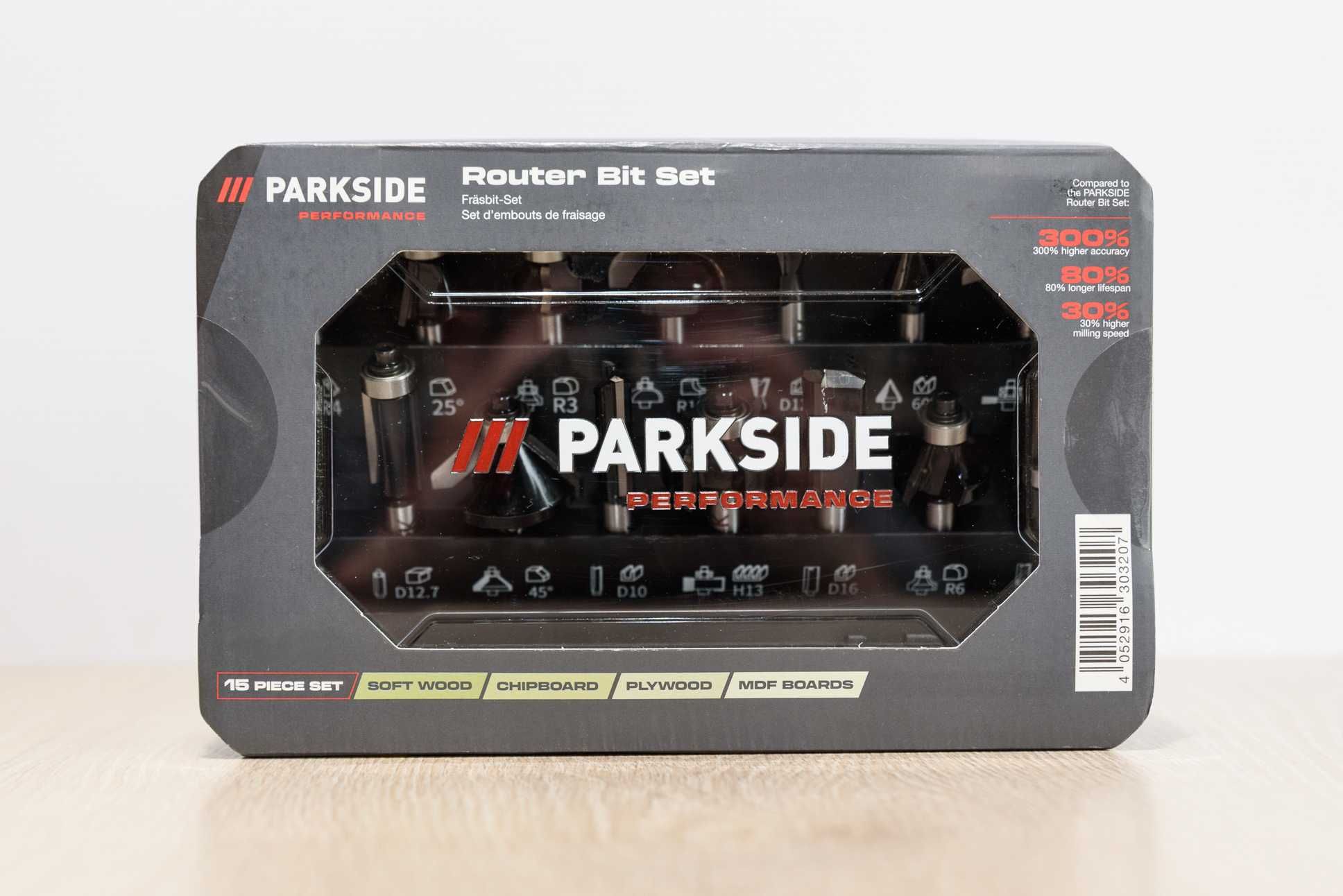 NEW! Набір фрез Parkside PPFB 15 A1 / Якісний набір фрез 15шт