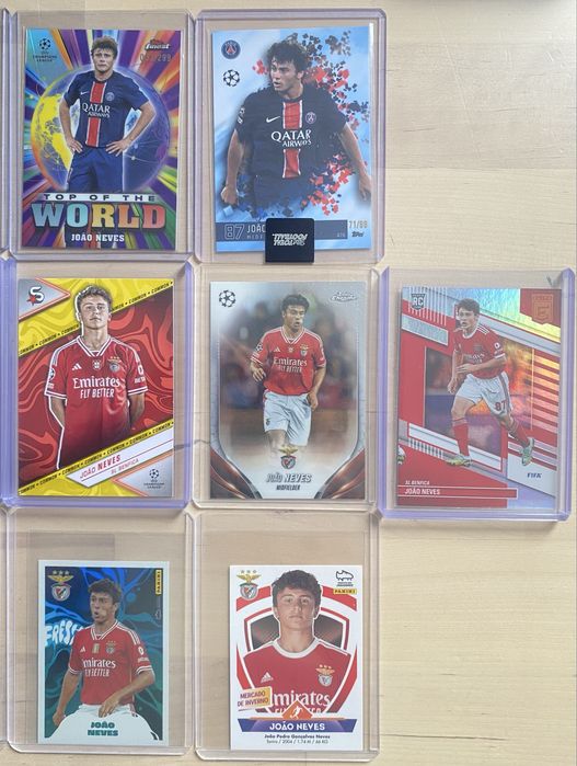 João Neves Cromos e Cartas Rookies, Numeradas, SLB Benfica, Psg
