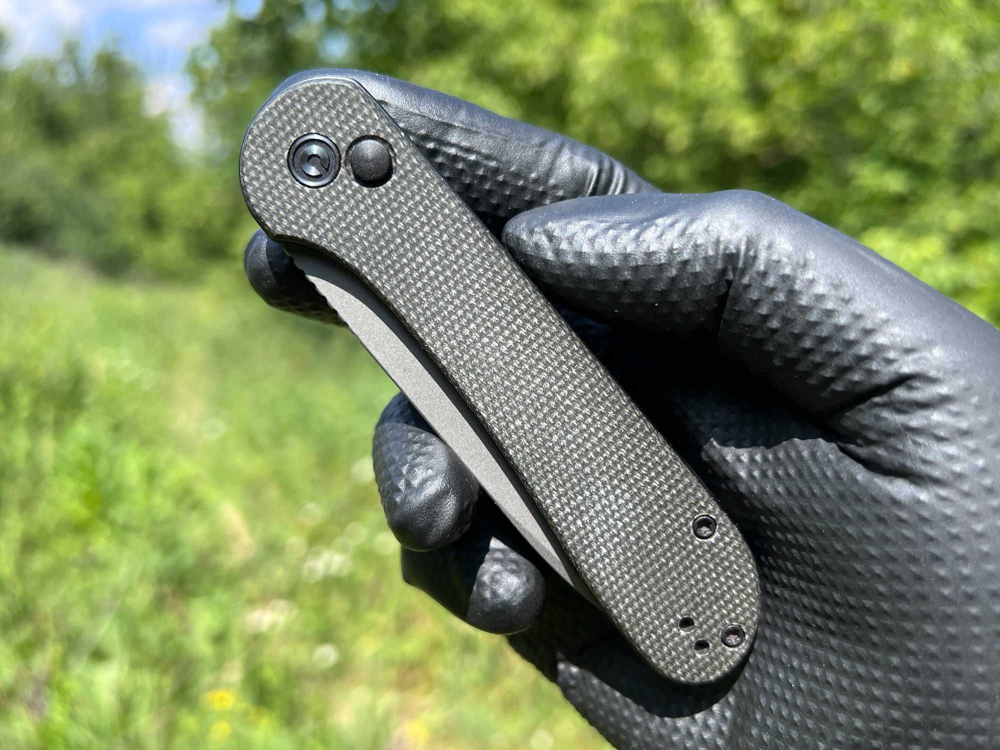 Складний ніж CIVIVI Elementum Button Lock Dark Green Micarta