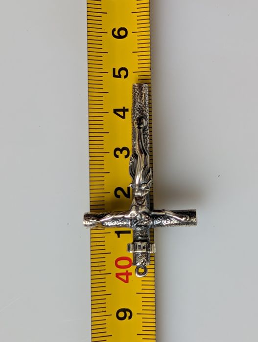 Срібний хрестик 12г серебряный крестик кулон распятие Иисус 925
Середн