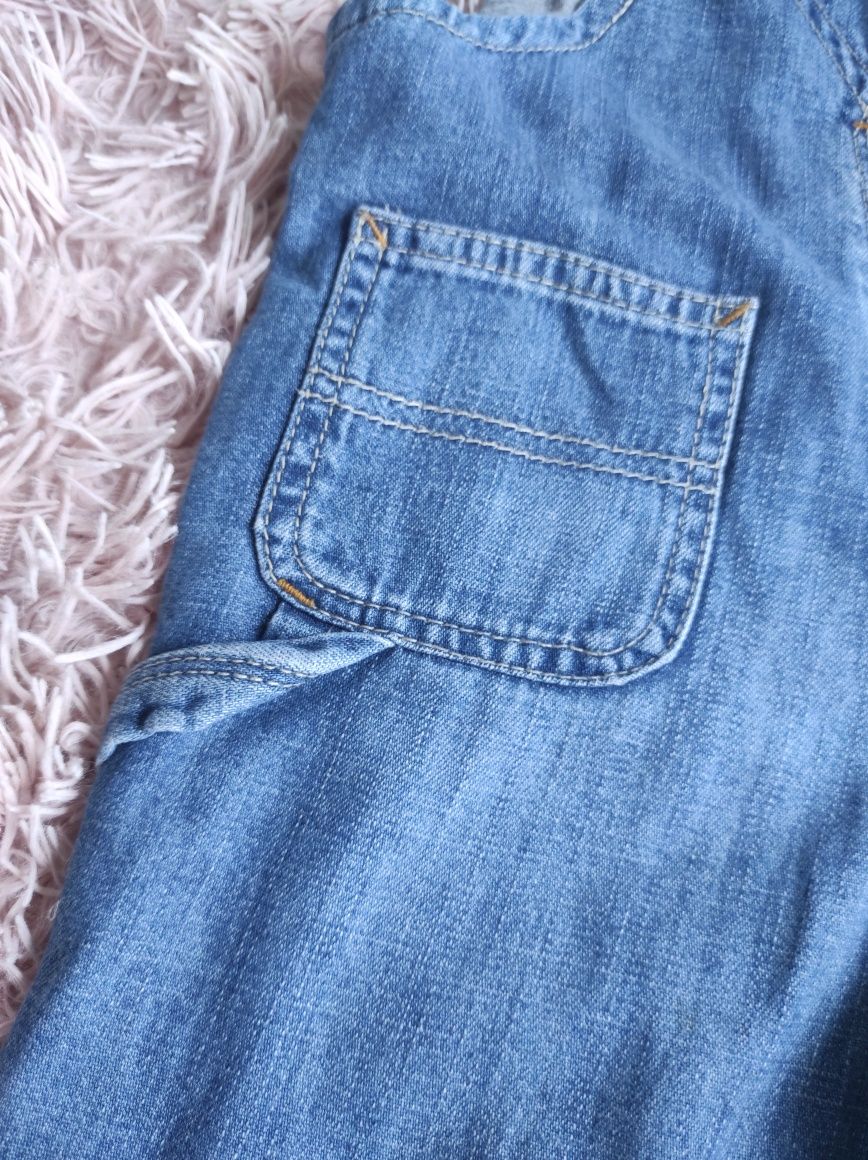 Spodnie ogrodniczki jeansowe GAP rozmiar 12-18 mieisiecy