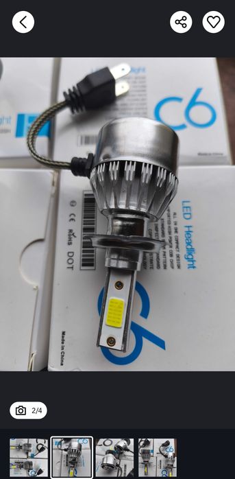 Par Lâmpadas H7 - 6000k Luz Branca