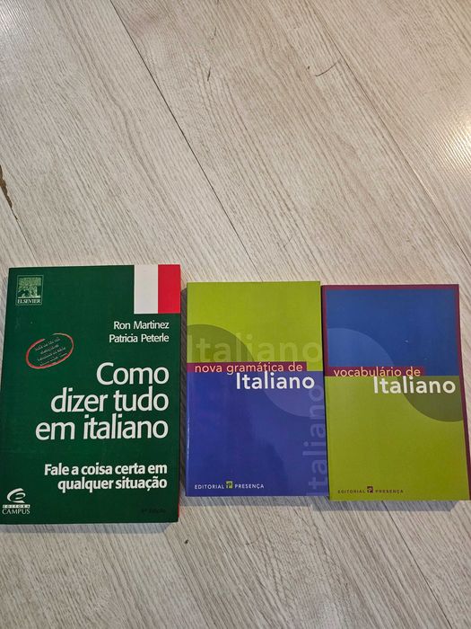 Conjunto de 3 livros de Italiano – como novos