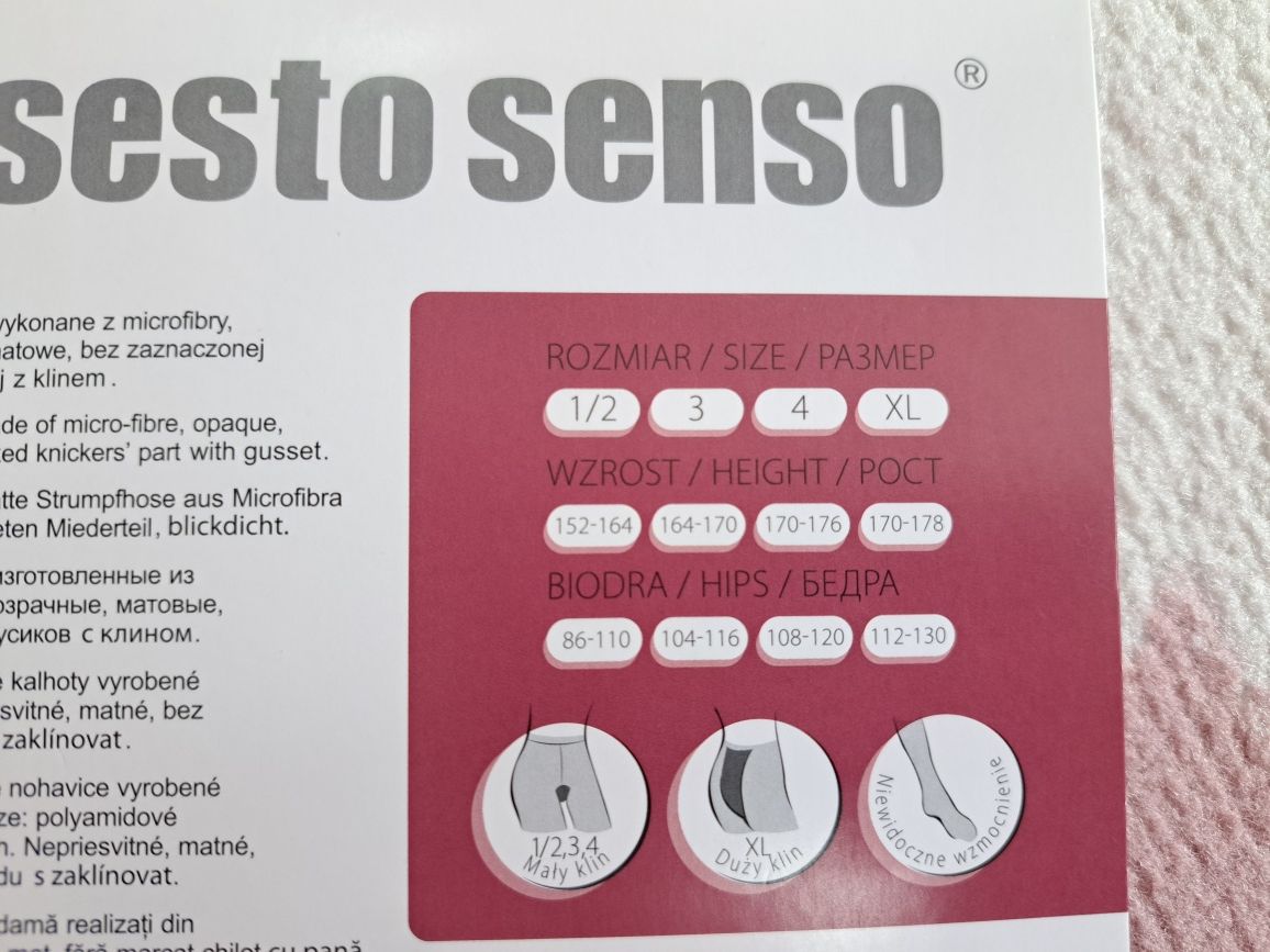 Rajstopy Sesto sento Marine 40DEN r. 4 kolor granatowy