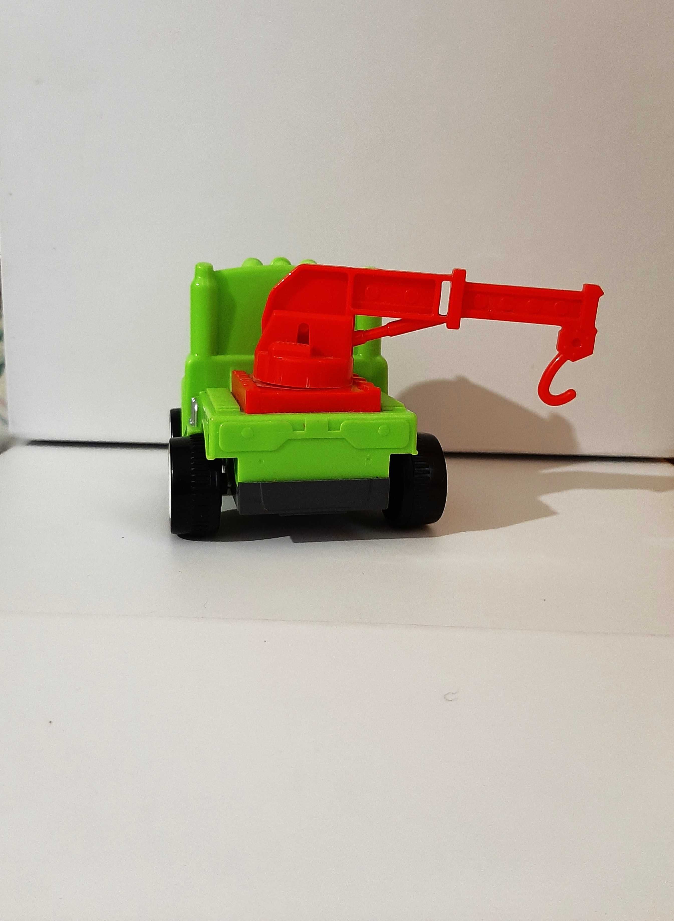 Іграшка міні машинка авто підйомний кран салатова-червона-чорна