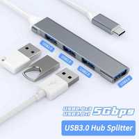 Новий Usb-Hub.3.0 -type-c. USB хаб,разветвитель-адаптер USB Type-C OTG