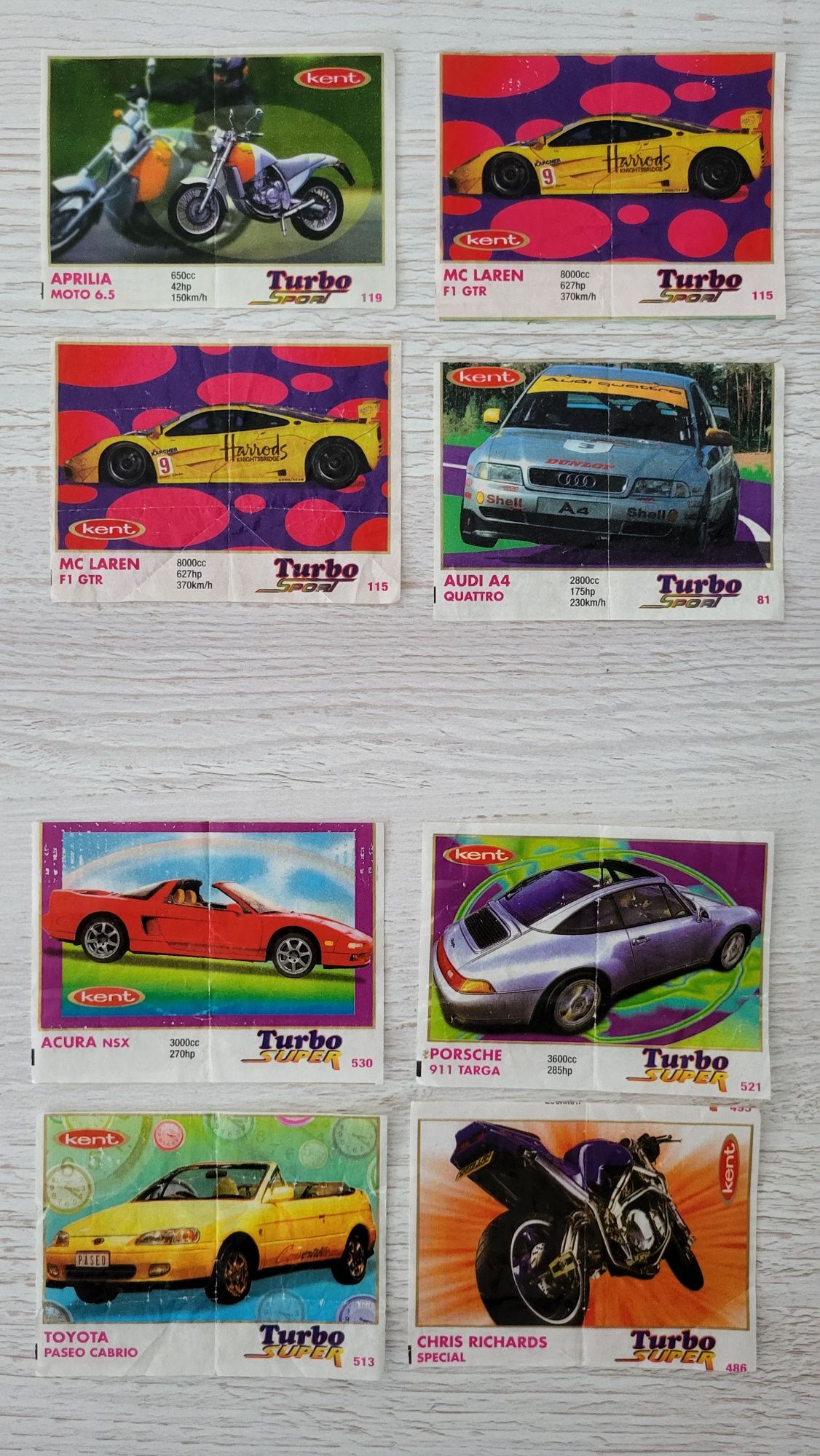 Karteczki obrazki auta guma turbo prl