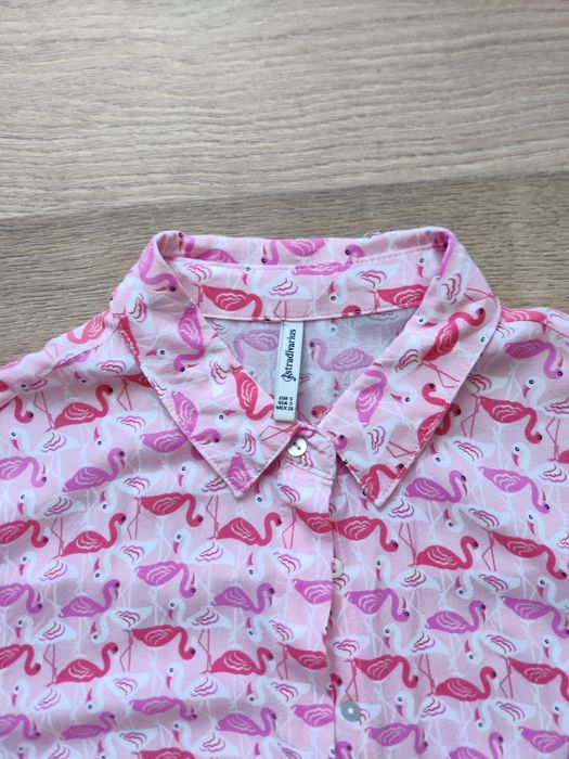 Camisa estampada flamingo / Stradivarius