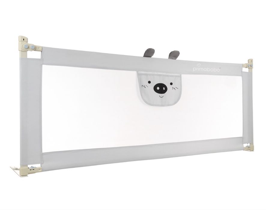 Barierka do łóżka MIŚ 200 cm, barierka ochronna dla dziecka, szara