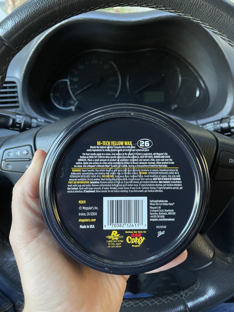 Віск для детейлінгу Meguiar's Mirror Glaze Hi-Tech Yellow Wax, Новий