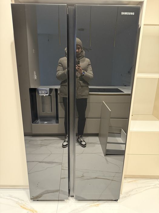 Lodówja Samsung RS65R54112C, Side by Side, Czarne szkło, 617 l