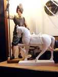 Estátueta vintage cavalo Branco decoração