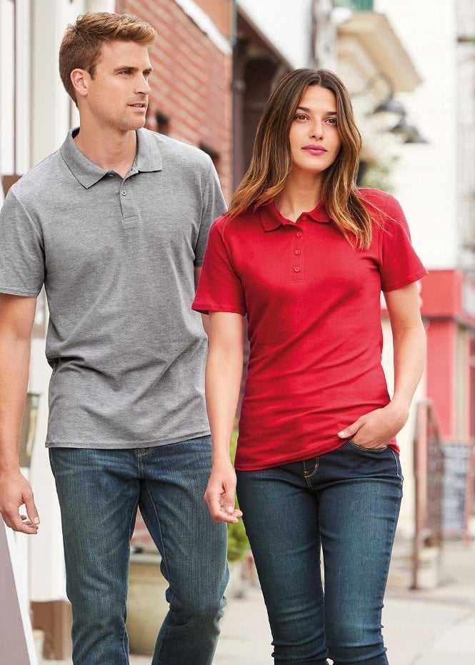 Поло  футболка с воротником тениска Gildan Softstyle мужское, женское