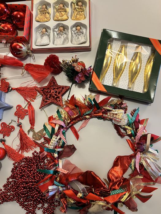 Conjunto de enfeites de Natal