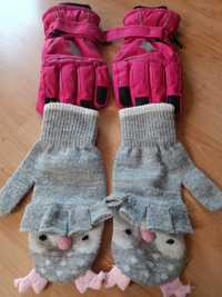 Rękawiczki dla dziewczynki 7-9 lat  2+1  gratis