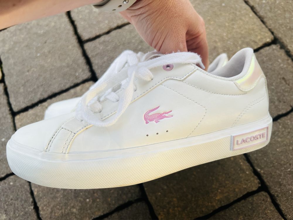 Trampki LACOSTE POWERCOURT Sneakersy 34,5 dziewczęce, do Komunii