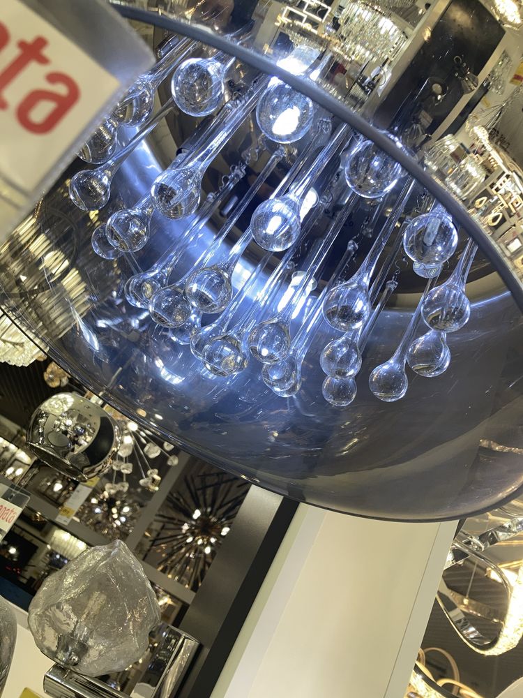 Lampa wisząca srebrna