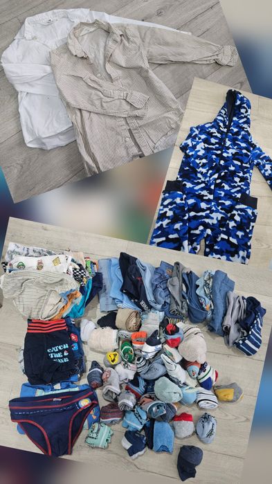 Paczka ubrań dla chłopca 201 elem. rozm. 110/116