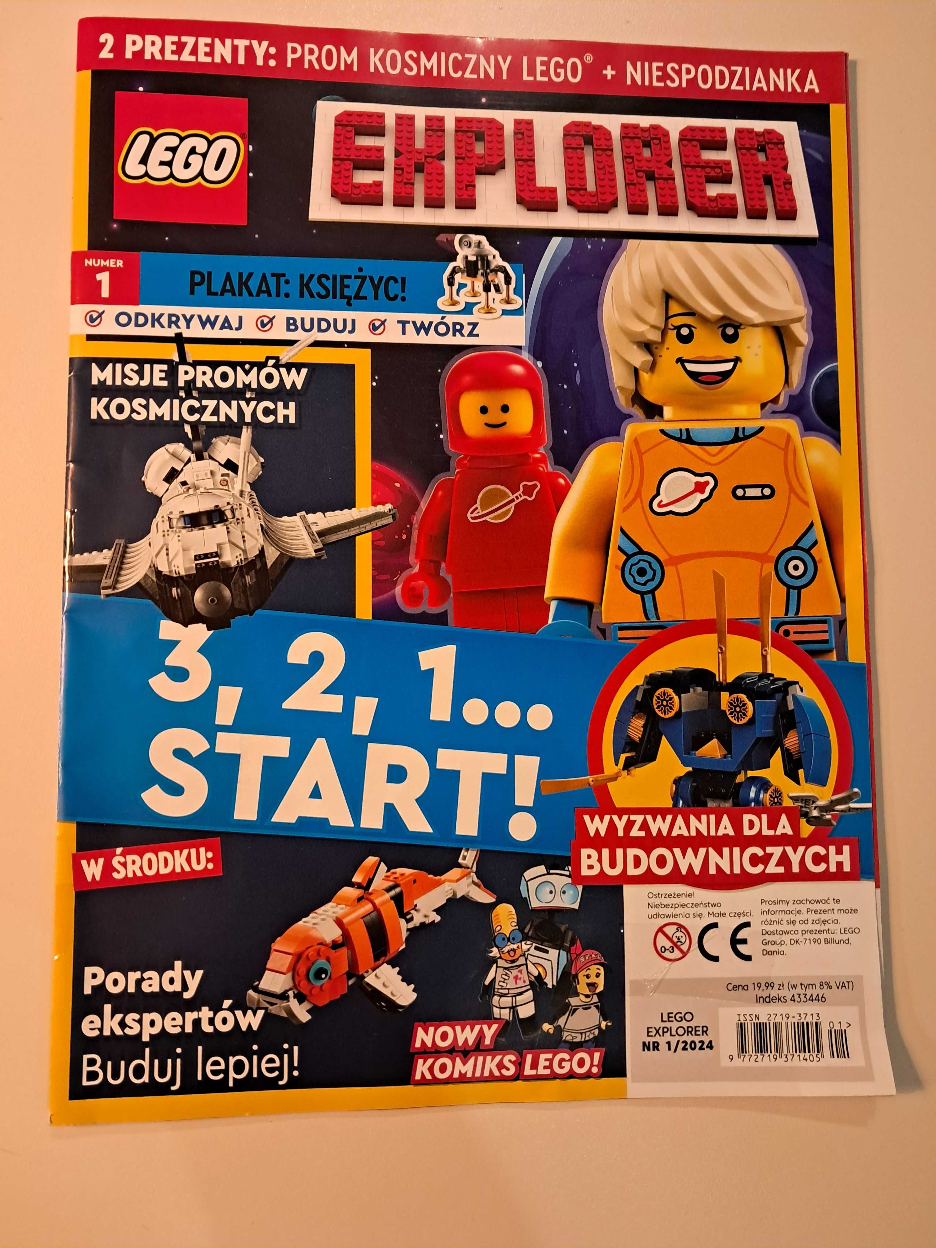 Magazyn Gazetka Czasopismo LEGO Explorer 28 sztuk prawie komplet