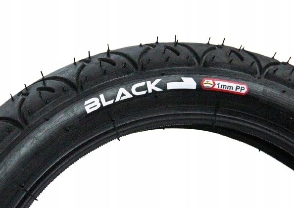 Black opona 12.1/2x1,75-2.1/4 47-203 antyprzebicie wózka rowerka 12"