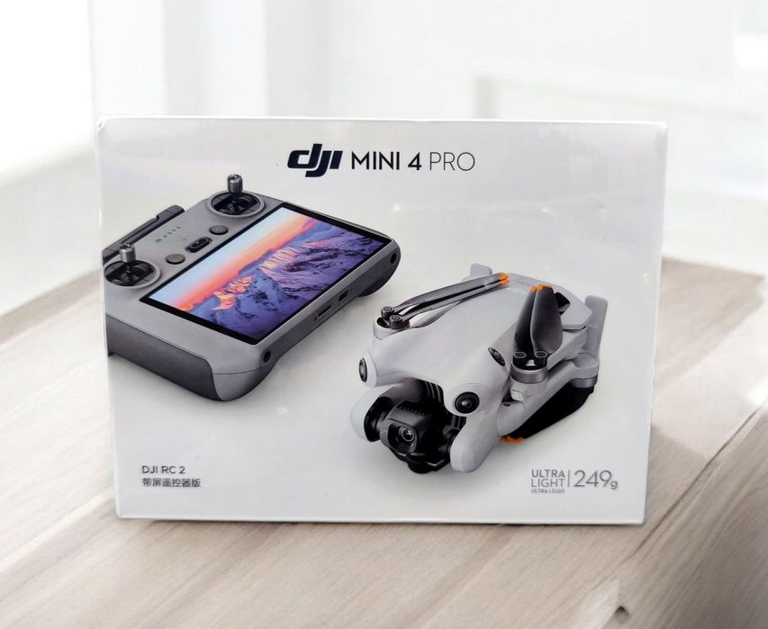NA LEWARA dron DJI MINI 4 PRO RC 2 NOWY wyświetlacz, waga poniżej 249g