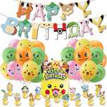 Oro Party Zestaw balonowych dekoracji urodzinowych Pokemon Pikachu