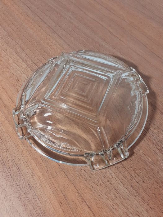 Stara kryształowa popielniczka 8 wgłębień na papierosy