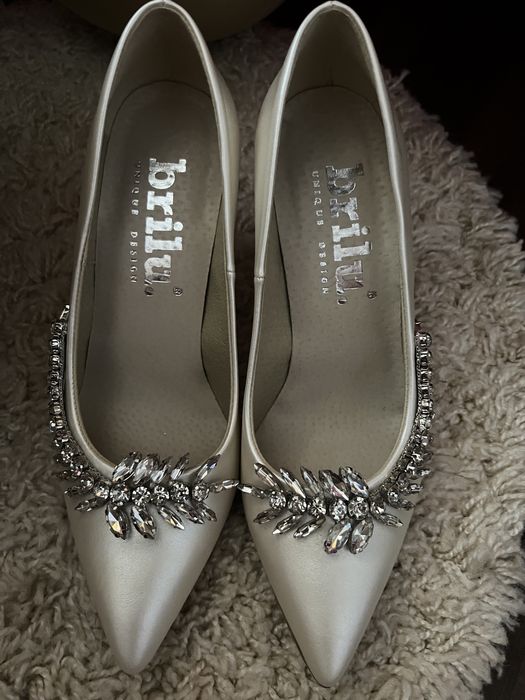 Szpilki ślubne Perłowe