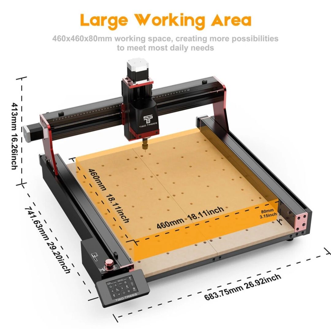 Fresadora alta Precisão e Potente CNC TwoTrees TTC450 Pro *SELADO*