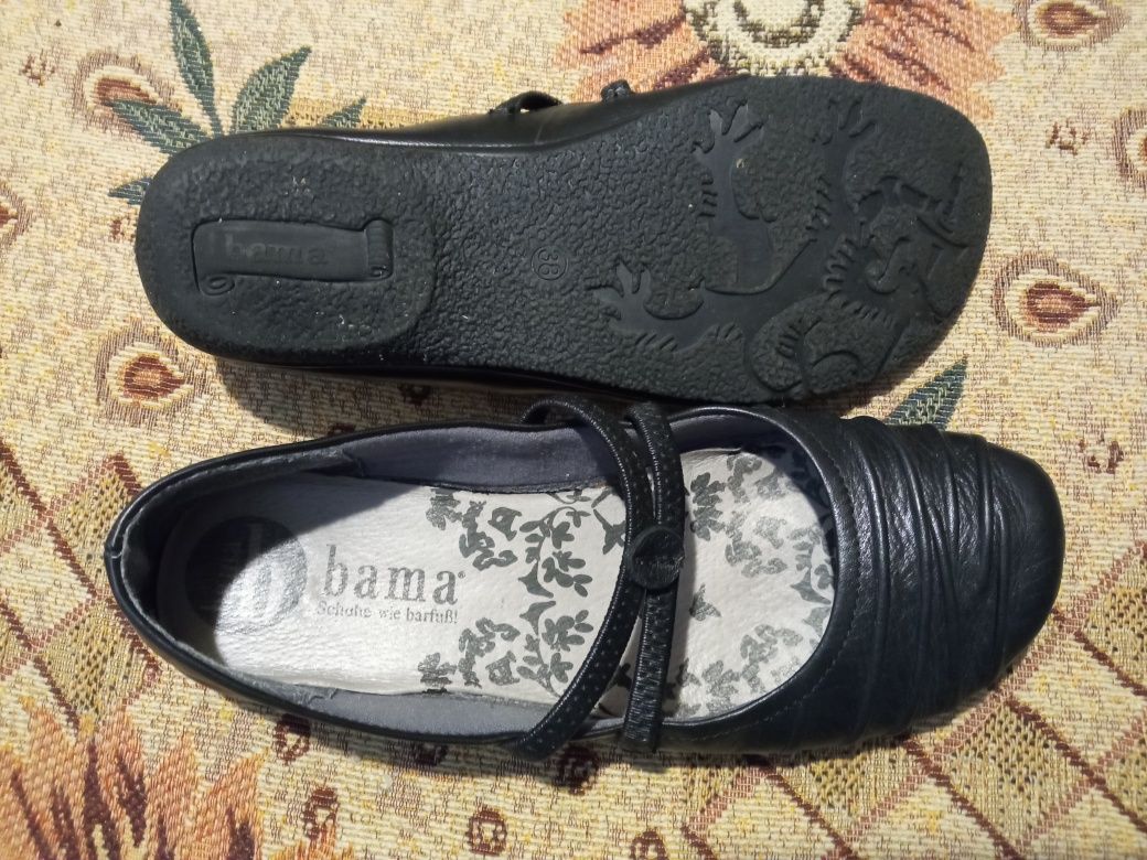 Шкіряні балетки Bama 38 чорні