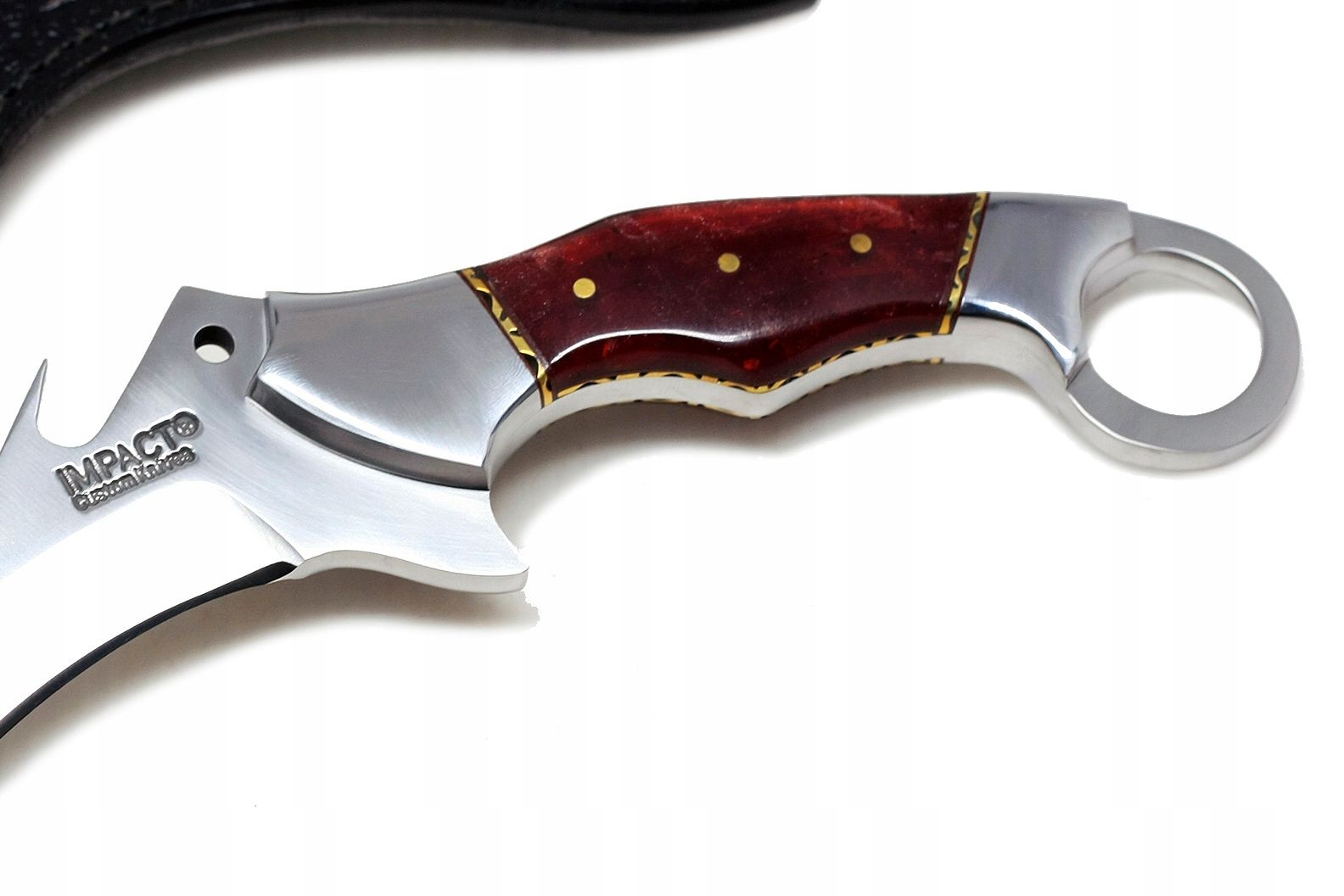 NÓŻ ręcznie wykonany karambit MYŚLIWSKI BUSHCRAFT żywica STAL Impact