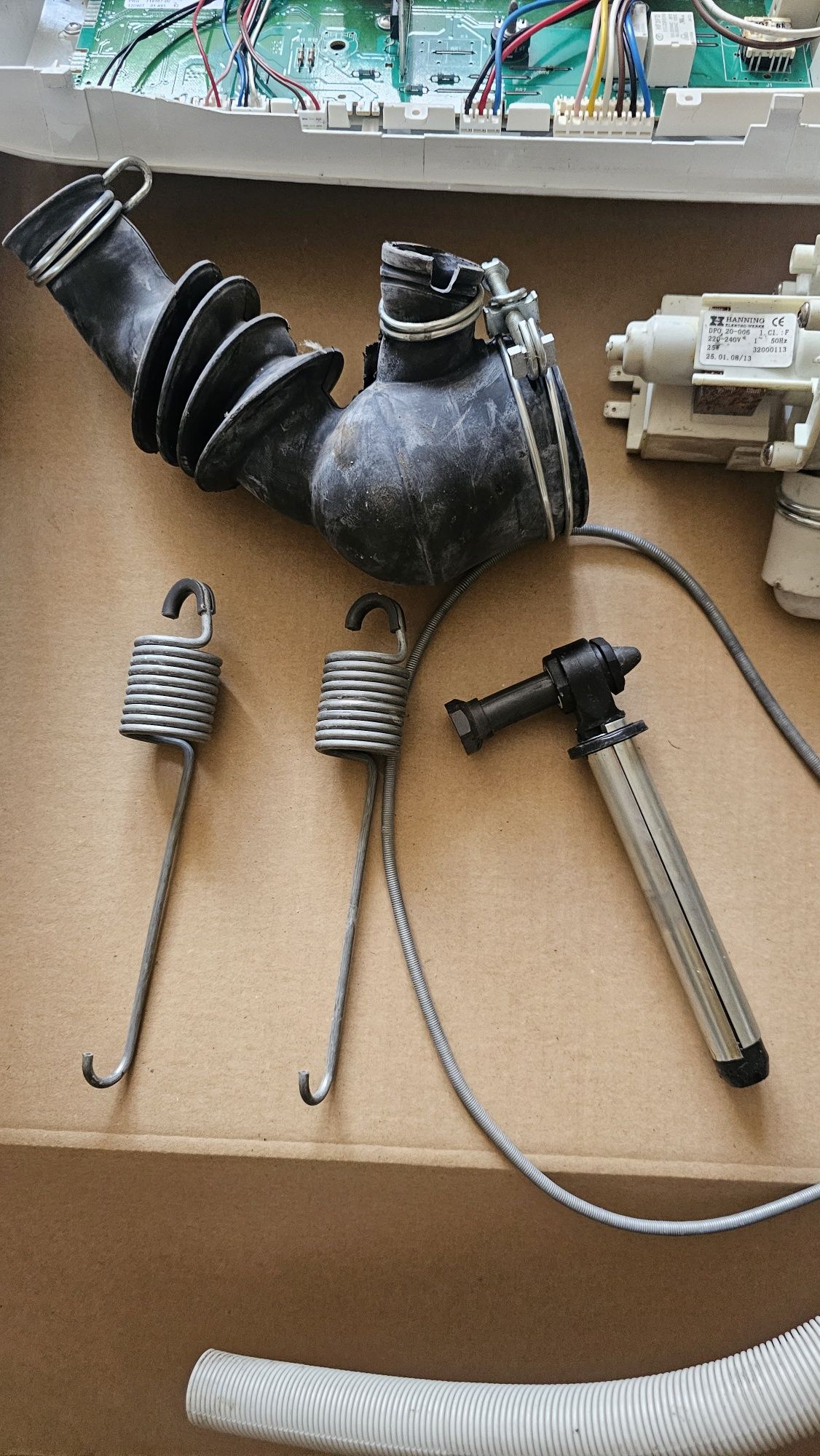 Części zamienne do pralki Mastercook PFSD-1244 sprężyna wąż Bęben pas