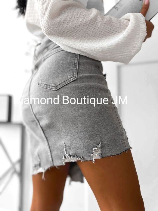 Szara spódnica jeansowa XS-XL