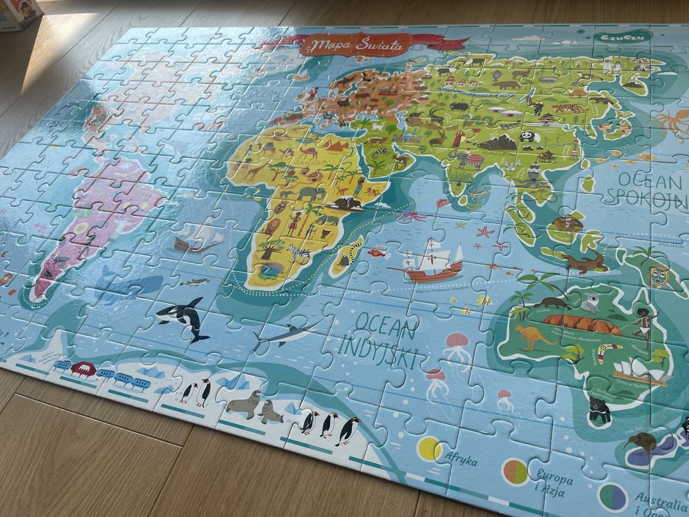 Puzzle Czu czu mapa swiata