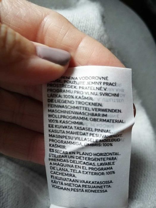 Pudełkowy sweter oversize 100% kaszmir H&M Premium
