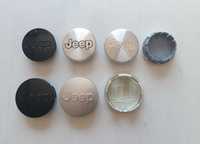 Centros/tampas de jante completos Jeep com 55, 60, 64 e 68 mm