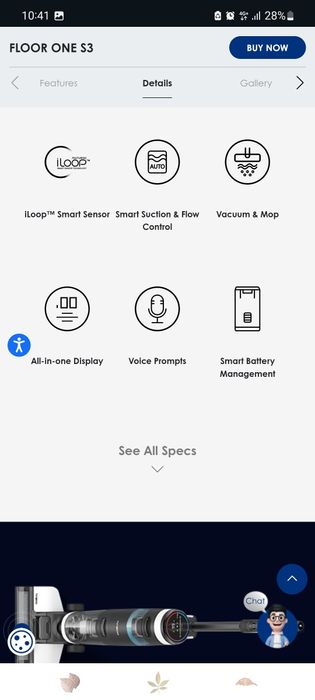 Aspirador/mopa Tineco Floor One S3