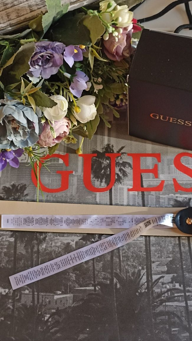 Pasek Guess L oryginalny logowany