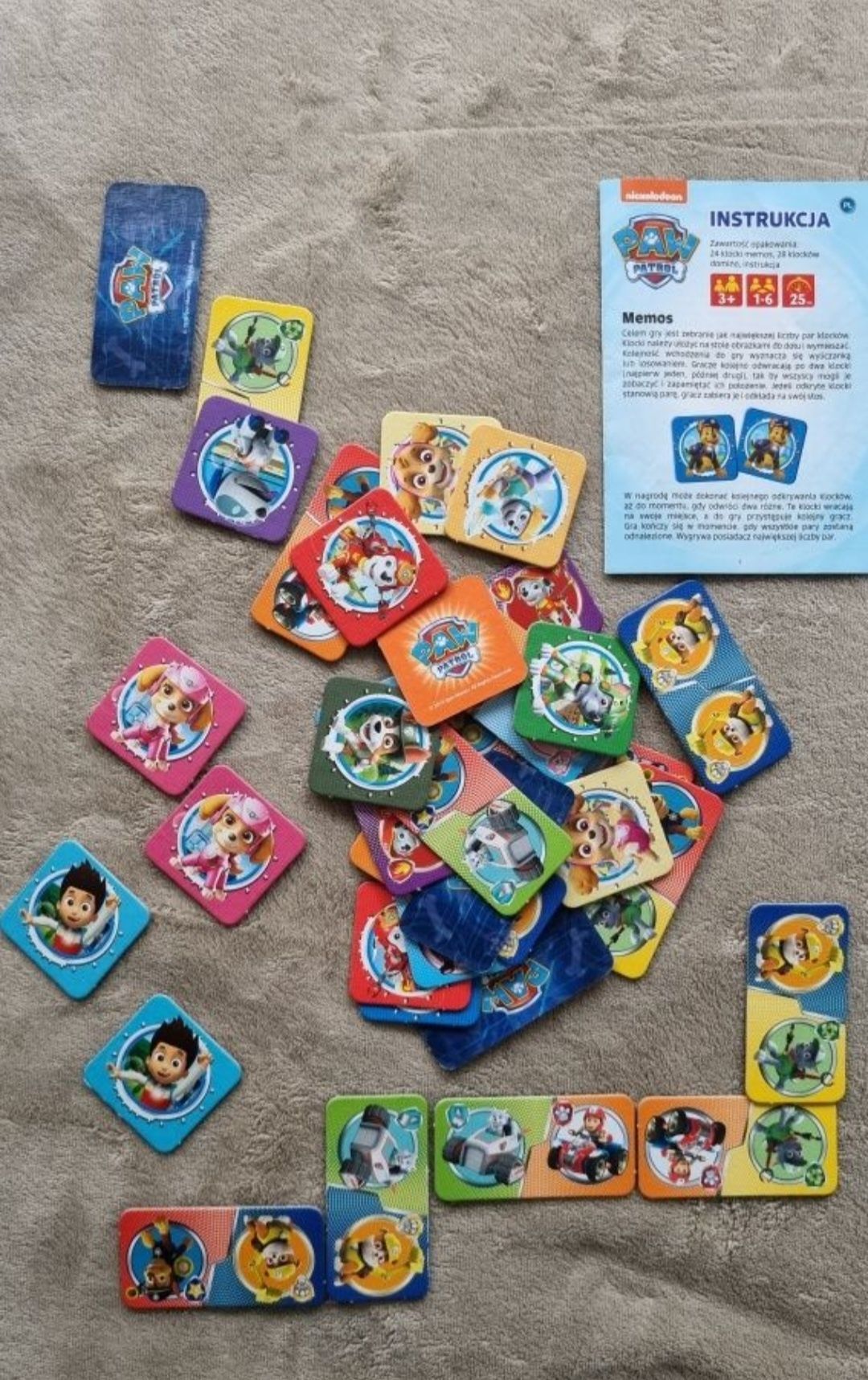 Zestaw gier: Psi Patrol play set 6 in 1/ Memo Domino 2 in 1