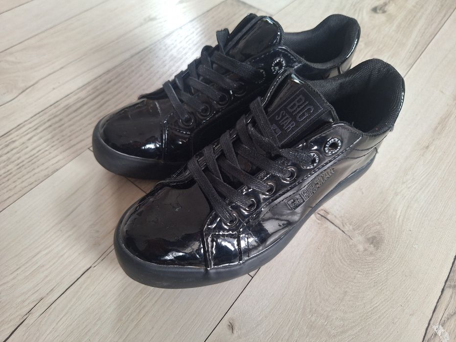 Big star czarne lakierowane sneakersy trampki 37