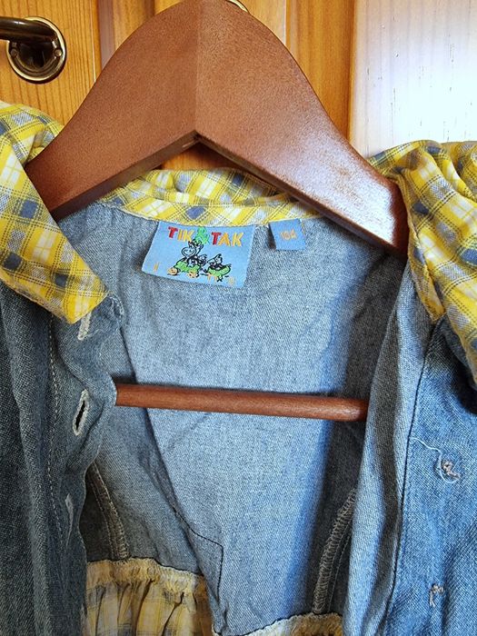 Vestido azul e amarelo Tik & Tak, 104 centímetros