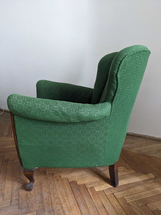 fotel retro do renowacji + podnóżek