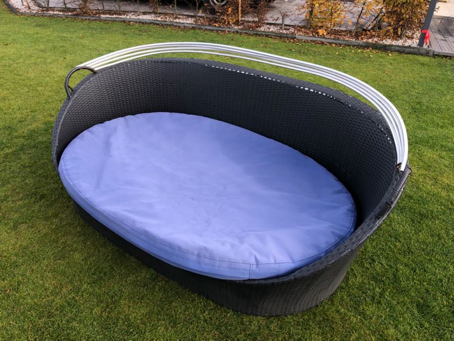 Sofa leżanka łóżko z technoratanu do ogrodu
