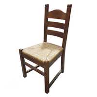 Krzesła brązowe z siedziskiem vintage 97x47 cm 3 szt.