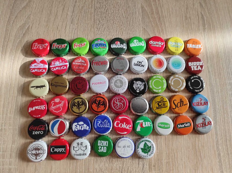 Zestaw 51 Kapsle Niepiwne Polskie i Zagraniczne