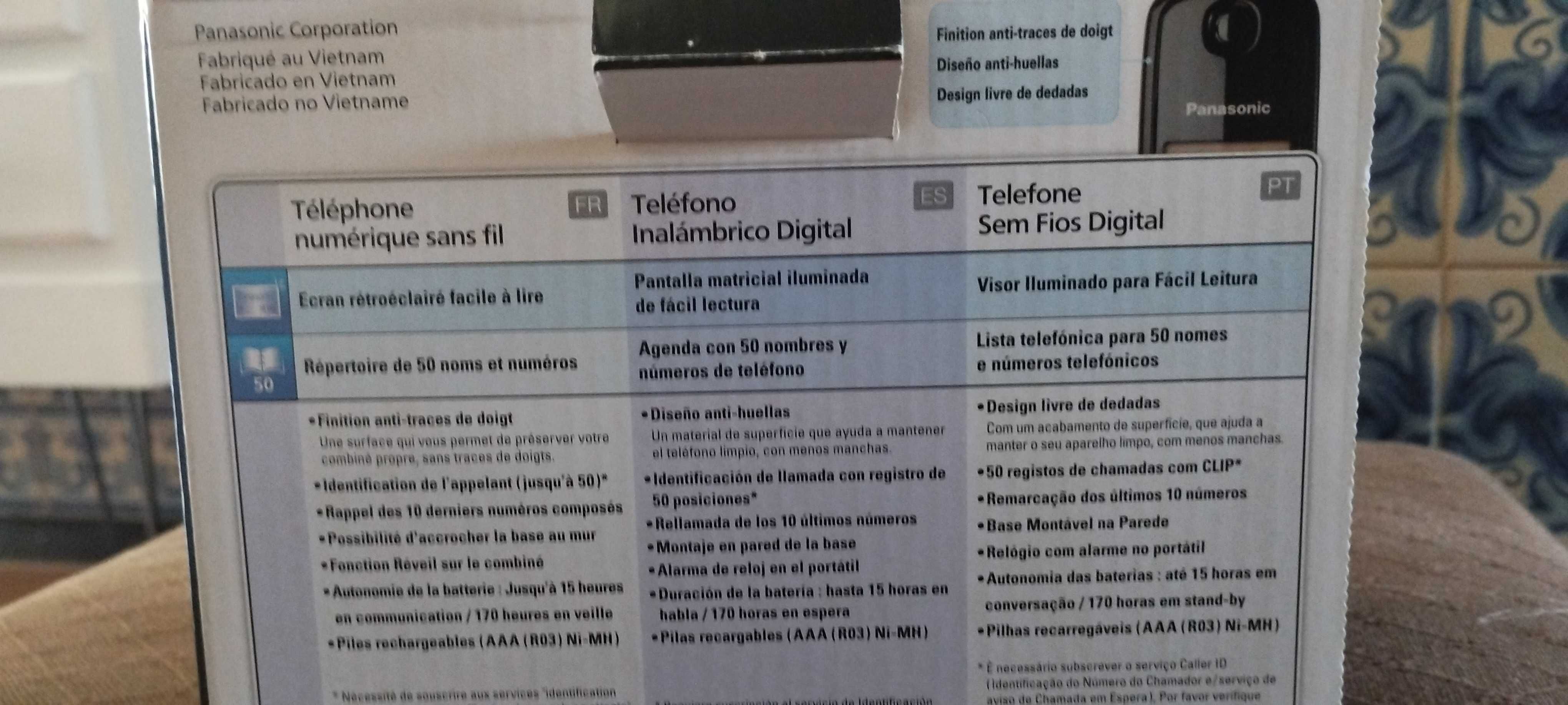 Telefone Panasonic sem fio